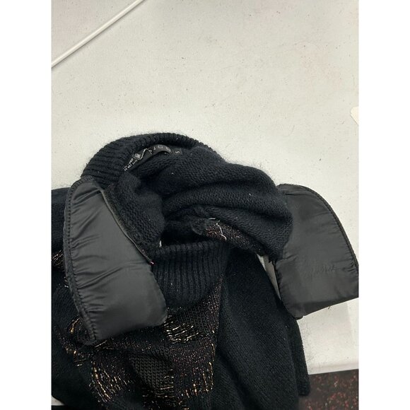 VTG IB Diffusion Black Knit Sweater Womens Small Dress Metallic Geometric Design - Picture 11 of 12